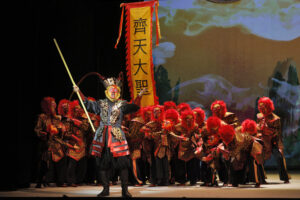 Kang Wang as the Monkey King with members of the San Francisco Opera Chorus in Huang Ruo and David Henry Hwang's "The Monkey King."Photo: Cory Weaver/San Francisco Opera
